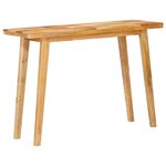 vidaXL Table à dîner Naturel 100 x 35 x 75 cm Bois de mangue massif