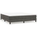 vidaXL Cadre de lit sans matelas gris foncé 180x200 cm velours