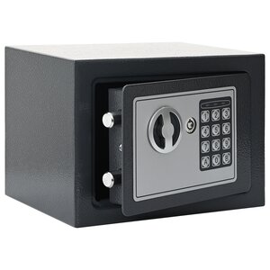 vidaXL Coffre-fort numérique électronique Gris Foncé 23x17x17 cm Acier