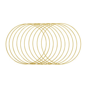 Anneaux en métal Doré 30cm 10 pièces