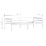 vidaXL Cadre de lit sans matelas blanc bois de pin massif 90x200 cm