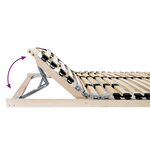 vidaXL Sommier à lattes Marron 80 x 190 cm Bois de hêtre massif