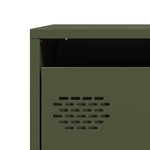 vidaXL Buffet vert olive 68x39x73 5 cm acier laminé à froid