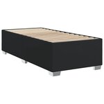 vidaXL Sommier à lattes de lit avec matelas Noir 80x200cm Similicuir