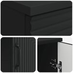 vidaXL Bureau avec étagère Noir 142 5 x 50 x 75 cm Bois d'ingénierie