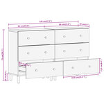 vidaXL Armoires latérales 2 Pièces 60x33x75 cm bois massif d'acacia