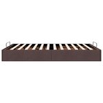vidaXL Cadre de lit ottoman sans matelas marron foncé 140x190 cm tissu