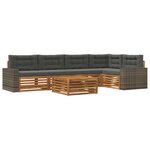 vidaXL Ensemble de canapés d'extérieur 6 pc Naturel et Anthracite