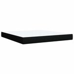 vidaXL Sommier à lattes de lit avec matelas Noir 180x200 cm Tissu