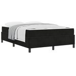 vidaXL Cadre de lit avec matelas Noir 140 x 200 cm tissu