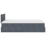 vidaXL Lit ottoman avec matelas gris foncé 120x190 cm velours