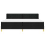 vidaXL Lit à ressorts avec matelas Noir et Blanc 200 x 200 cm Mousse