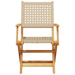 vidaXL Ensemble de bistro 3 Pièces beige résine tressée et bois massif