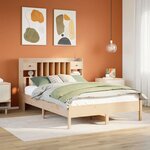 vidaXL Lit bibliothèque sans matelas 140x190 cm bois de pin massif