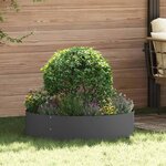 vidaXL Pots de jardin 5 Pièces Noir 80 x 80 x 20 cm Acier