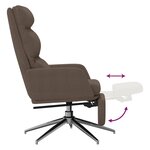 vidaXL Chaise de relaxation avec repose-pieds Taupe Tissu
