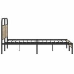 vidaXL Cadre de lit sans matelas 120x200 cm chêne fumé bois ingénierie