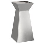vidaXL Jardinières pilier 2 Pièces avec bol 35x35x73 cm en acier inoxydable.