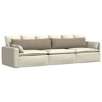 vidaXL Coussins de canapé 2 pc tissu Taupe 145 x 40 cm