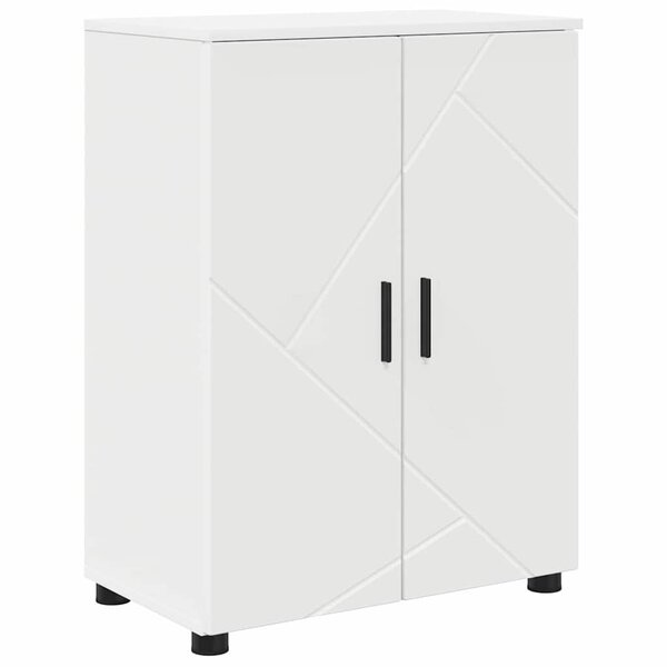 vidaXL Cabinet de salle de bain avec étagère Blanc 60 x 35 x 80 cm