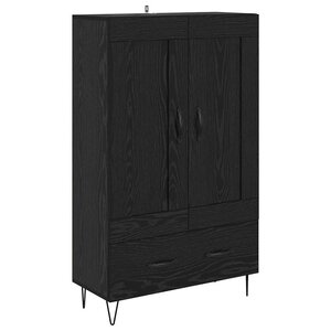 vidaXL Haut Armoire Chêne noir 69 5 x 31 x 115 cm Bois d'ingénierie