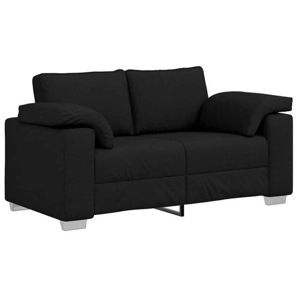 vidaXL Canapé Noir 160 x 80 x 82 cm tissu