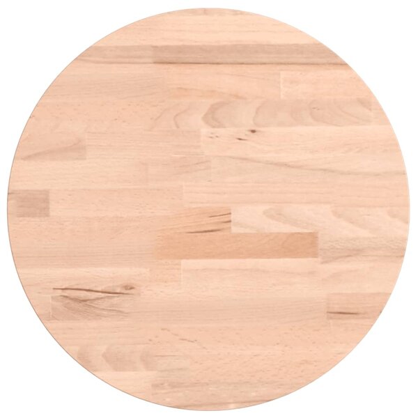 vidaXL Dessus de table Ø30x2 5 cm rond bois massif de hêtre