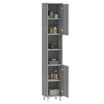 vidaXL Armoire de bain Sonoma gris 30x30x179 cm Bois d'ingénierie
