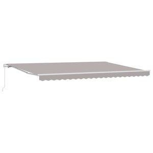 vidaXL Auvent Gris clair 500 x 300 x 165 cm Polyester et métal
