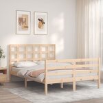 vidaXL Cadre de lit sans matelas 140x190 cm bois massif