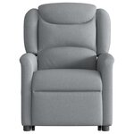 vidaXL Fauteuil de massage inclinable Gris clair Tissu