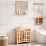 vidaXL Ensemble de meubles de salle de bain 2 Pièces Bois massif de noyer