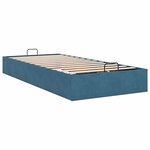 vidaXL Cadre de lit ottoman sans matelas bleu foncé 90x200 cm velours