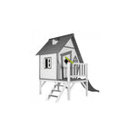 AXI Beach Cabin XL Maisonnette Gris Blanc Toboggan Gris