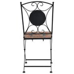 vidaXL Ensemble de bistro 3 Pièces mosaïque Carreau céramique Orange/Gris