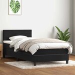 vidaXL Sommier à lattes de lit avec matelas noir 80x220 cm velours