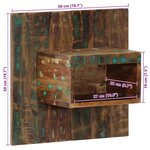 vidaXL Table de chevet multicolore 50x27x50 cm bois de récupération