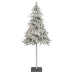 vidaXL Sapin de Noël artificiel avec neige floquée 210 cm