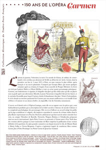 Document philatélique - 150 ans de l'Opéra Carmen
