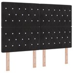 VidaXL Lit Box Spring avec Matelas et LED Noir 140x190 cm Velours