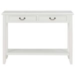 vidaXL Table console Blanc 110x35x80 cm Bois