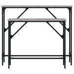 vidaXL Tables console 2 Pièces sonoma gris bois d'ingénierie