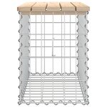 vidaXL Banc de jardin design de gabion 63x31 5x42cm bois massif de pin