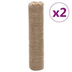 vidaXL Rouleaux de jute 2 Pièces 0 5x50 m 100   jute 200 g/m²