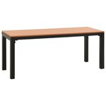 vidaXL Banc de jardin 110 cm acier et WPC marron et noir