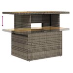 vidaXL Salon de jardin avec coussins 6 Pièces gris résine tressée acacia