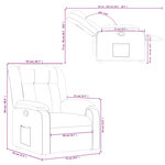 vidaXL Fauteuil inclinable Vert foncé Tissu
