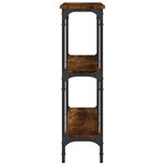vidaXL Table console chêne fumé 75x22 5x75 cm bois d'ingénierie