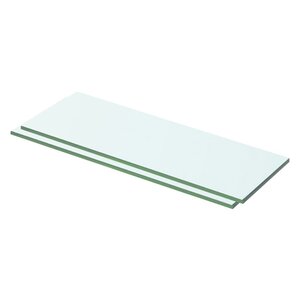 vidaXL Panneaux d'étagère 2 Pièces Verre Transparent 50 x 12 cm
