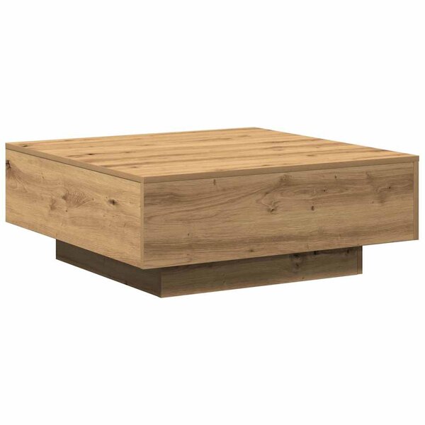 vidaXL Table basse chêne artisanal 80 x 80 x 31 cm Bois d'ingénierie